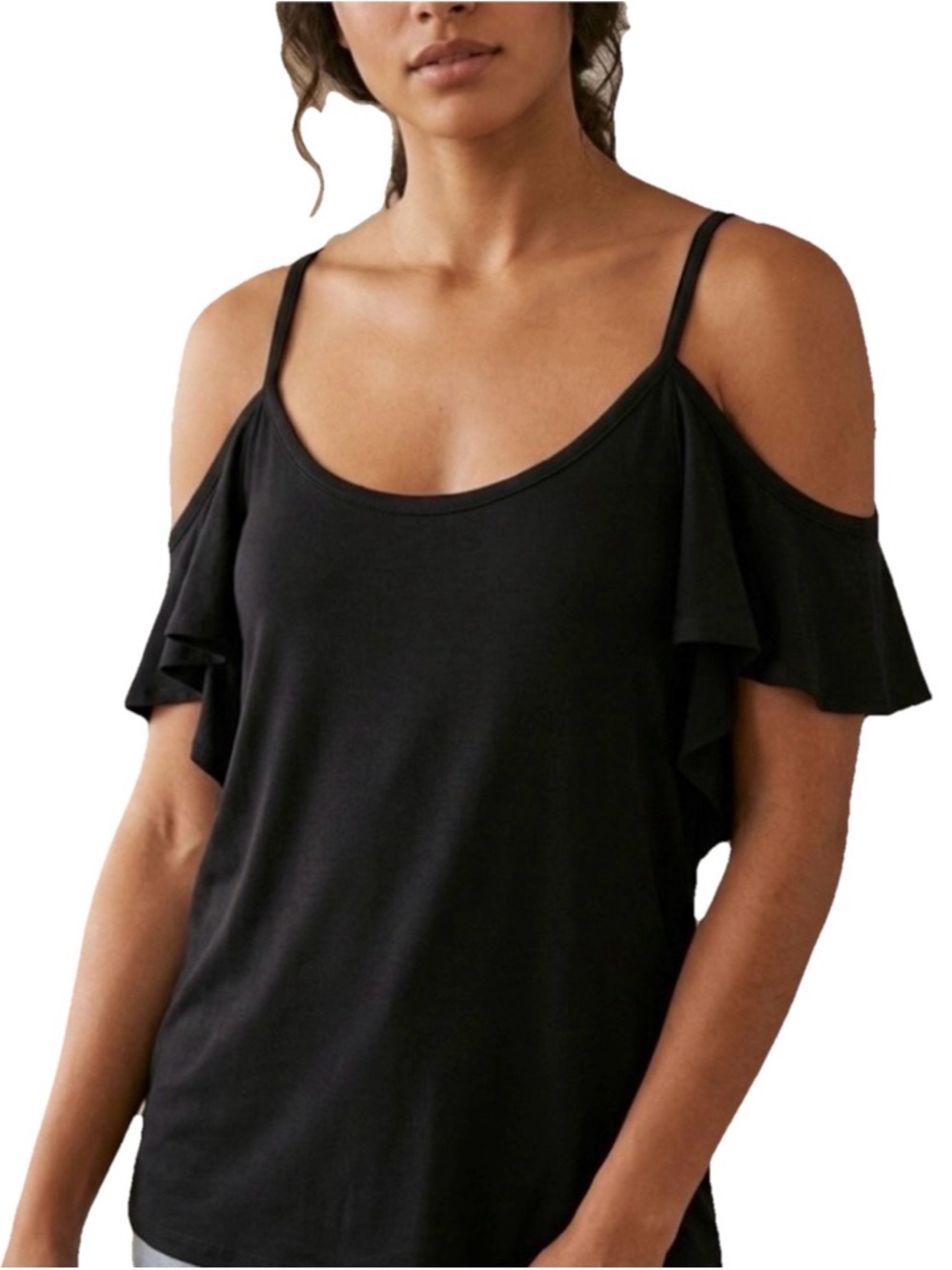 Daydreamer Women’s Black Spaghetti Strap Tank Top Size Medium